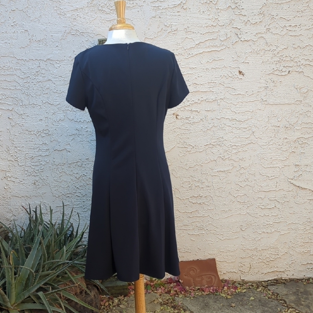 Alyx Navy Mini Dress with Teardrop Cutout Neckline - Picture 3 of 5